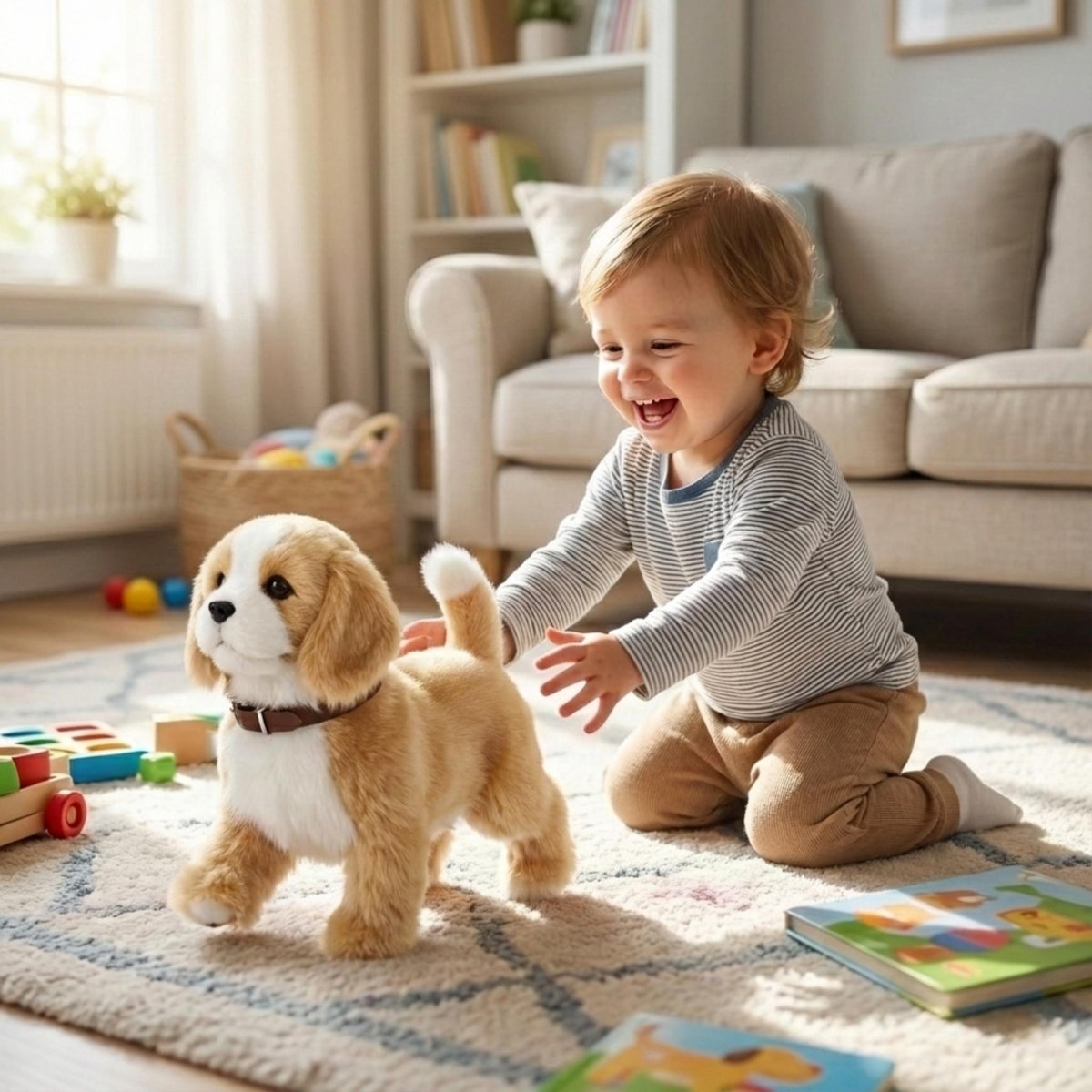 Cachorro Robótico IA Ultrarrealista - Mascota Compañera con Movimientos Naturales