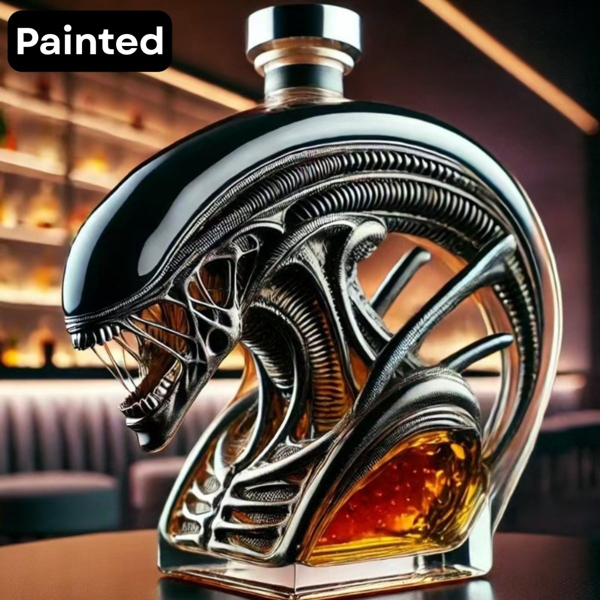 Alien Whiskey Bourbon Decanter Bottle