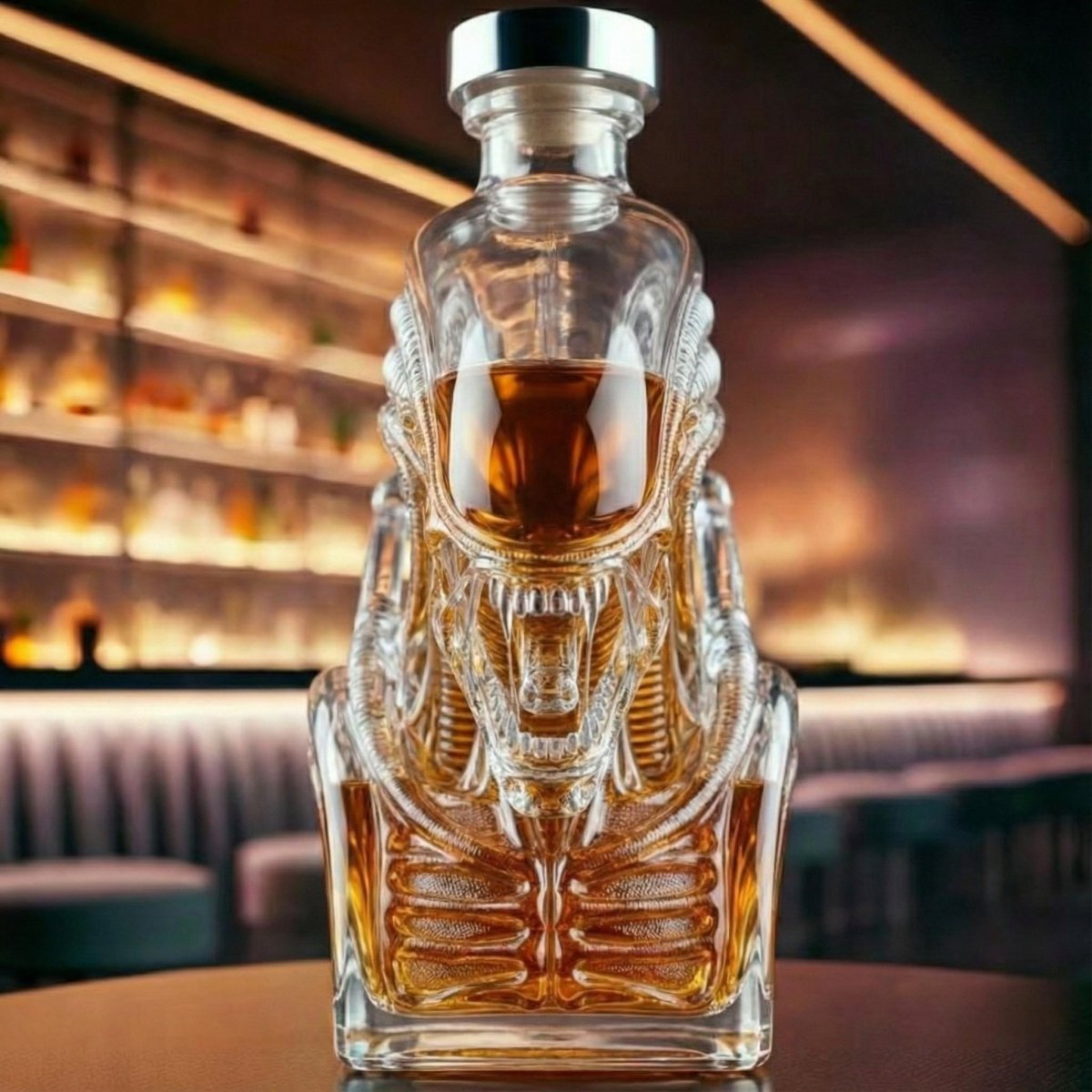 Alien Whiskey Bourbon Decanter Bottle