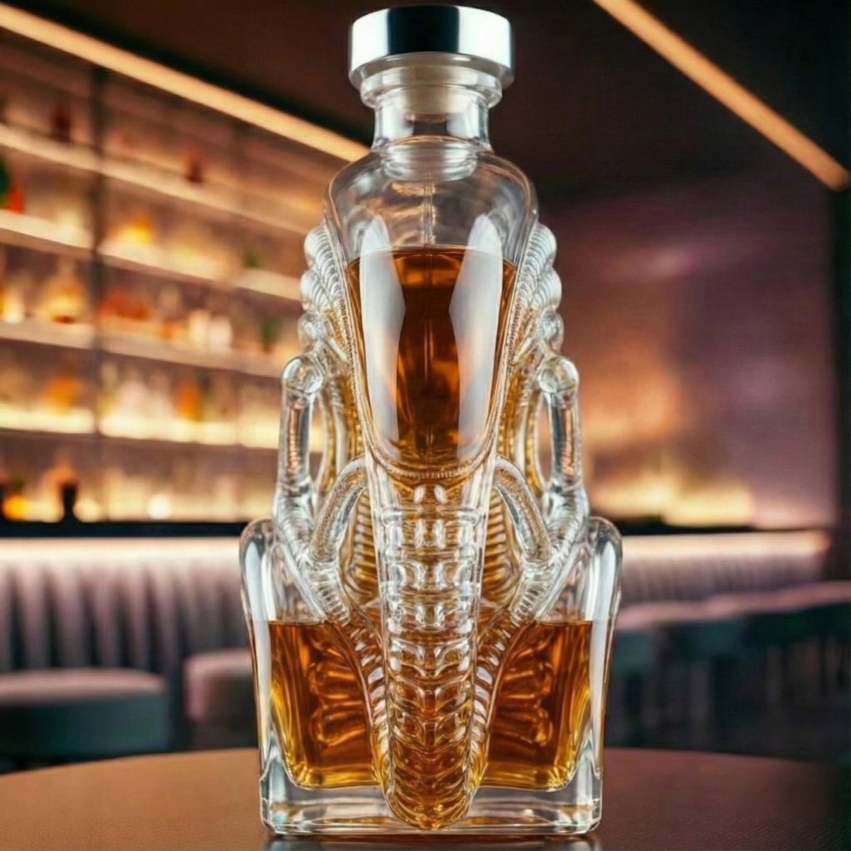 Alien Whiskey Bourbon Decanter Bottle