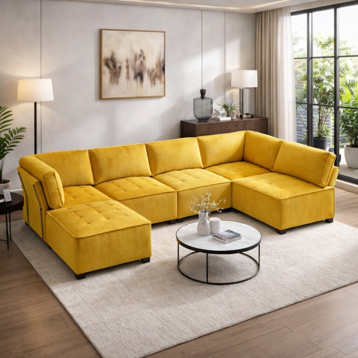 Phantom Loft Modular Collection | Deep-Corduroy Cloud Sectional