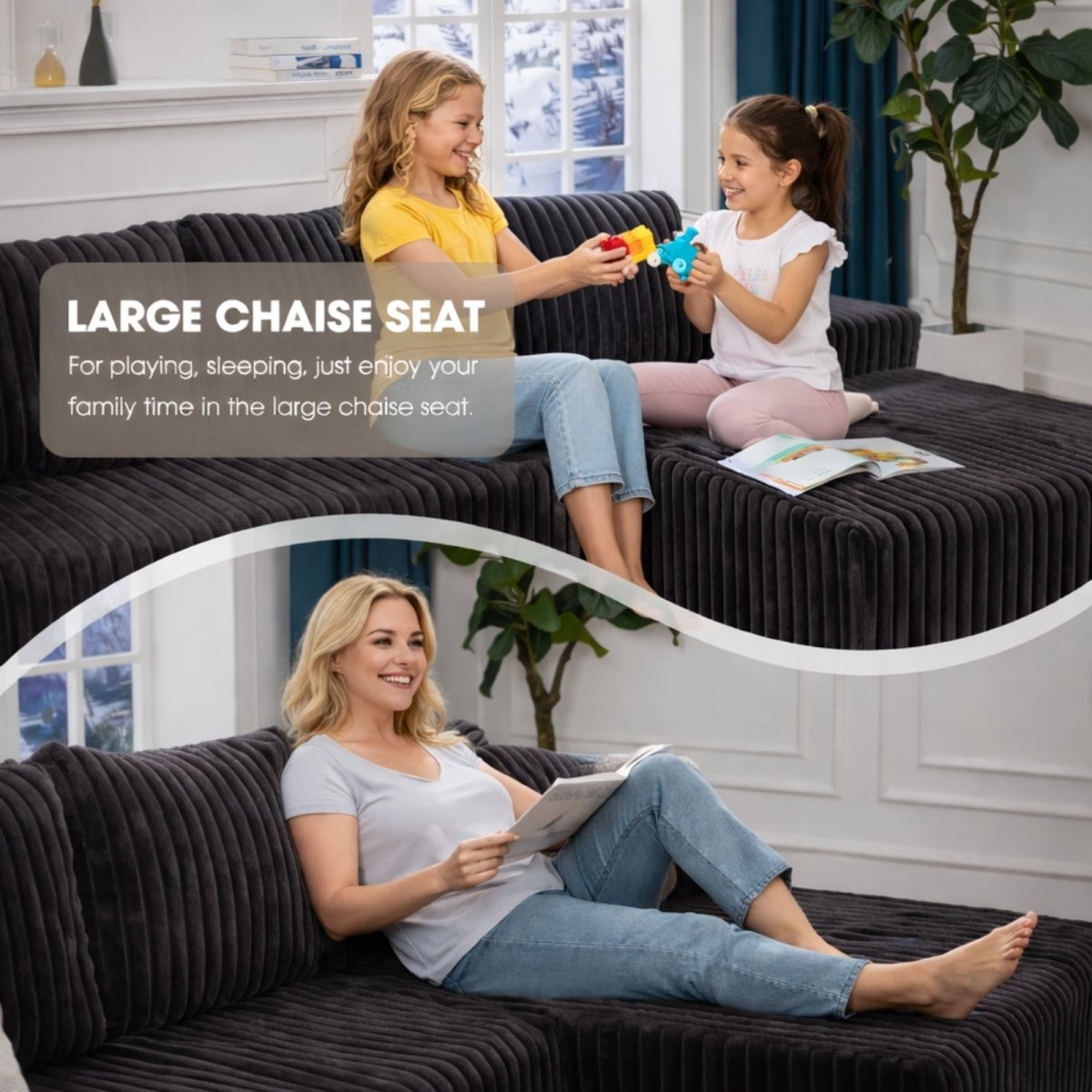 Murk Altitude Modular | Deep-Seat Cloud Sectional & Ottoman