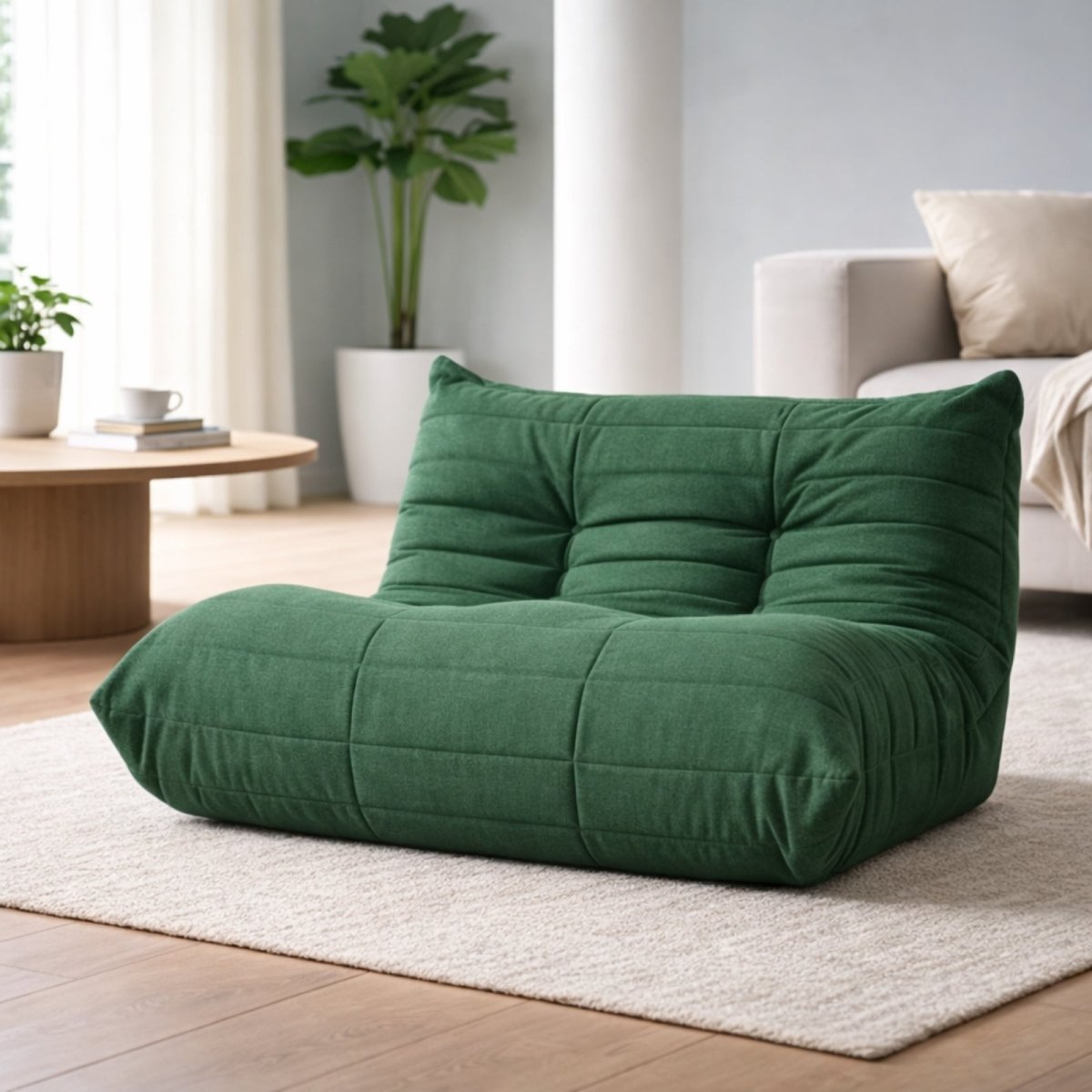 Volcanic Dune Low-Profile Lounge | Tufted Mohair Floor Sofa