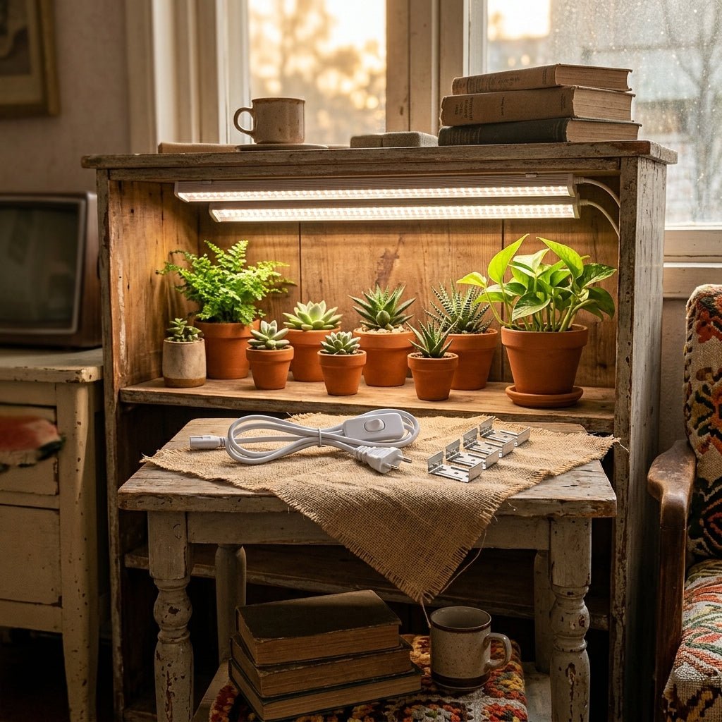 Verdant Canopy System | Architectural Full-Spectrum LED Grow Light Strips - vintage rustic home