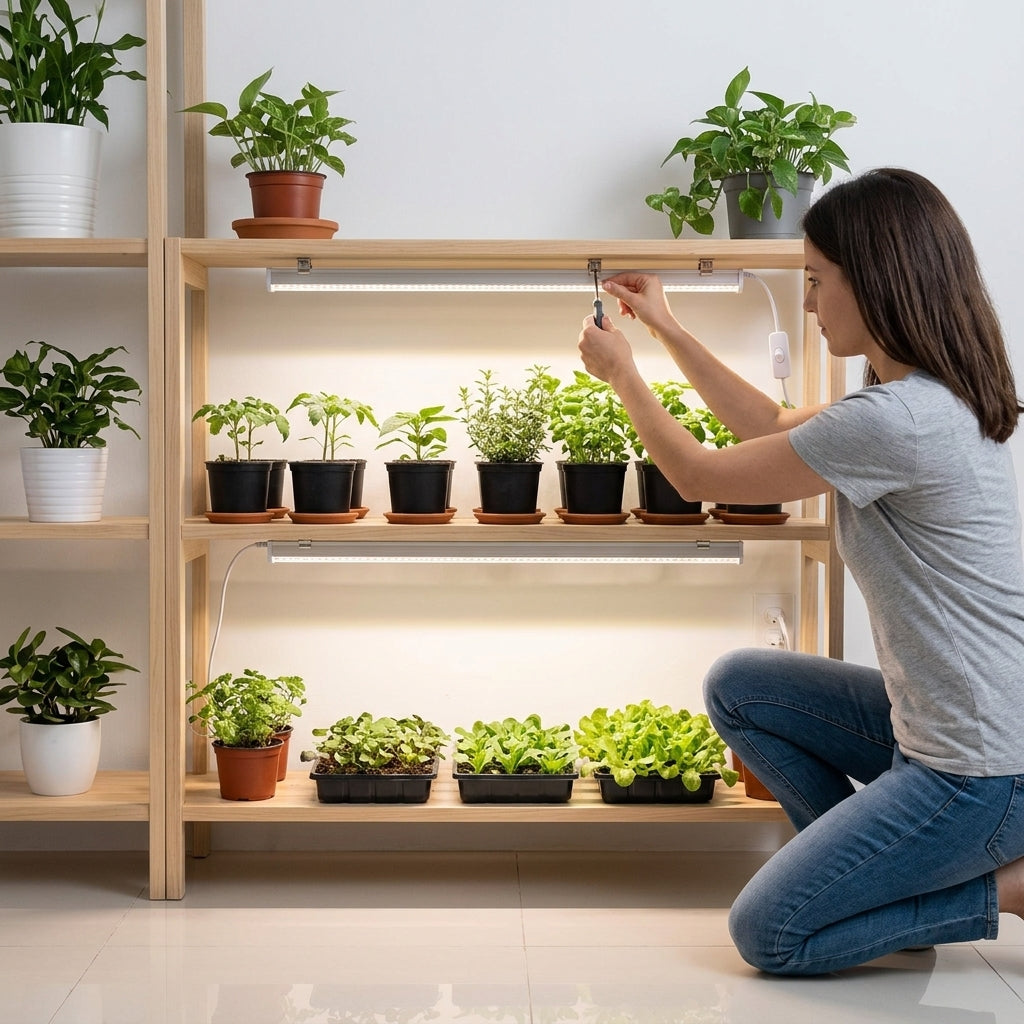 Verdant Canopy System | Architectural Full-Spectrum LED Grow Light Strips - in use