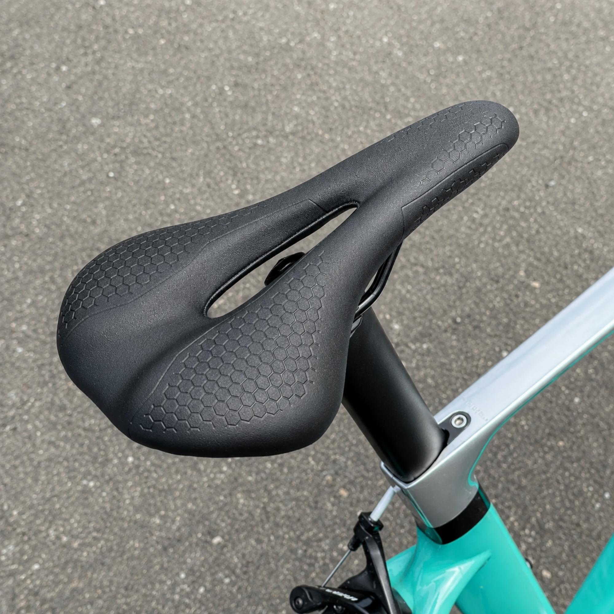 Ergonomic Bike Saddle with Pressure Relief Cutout, Road & Commuter Bicycle Seat, High-Elastic Foam, Universal Fit, 10.6 x 5.5 in, Black – Fenlo Form Sport+
