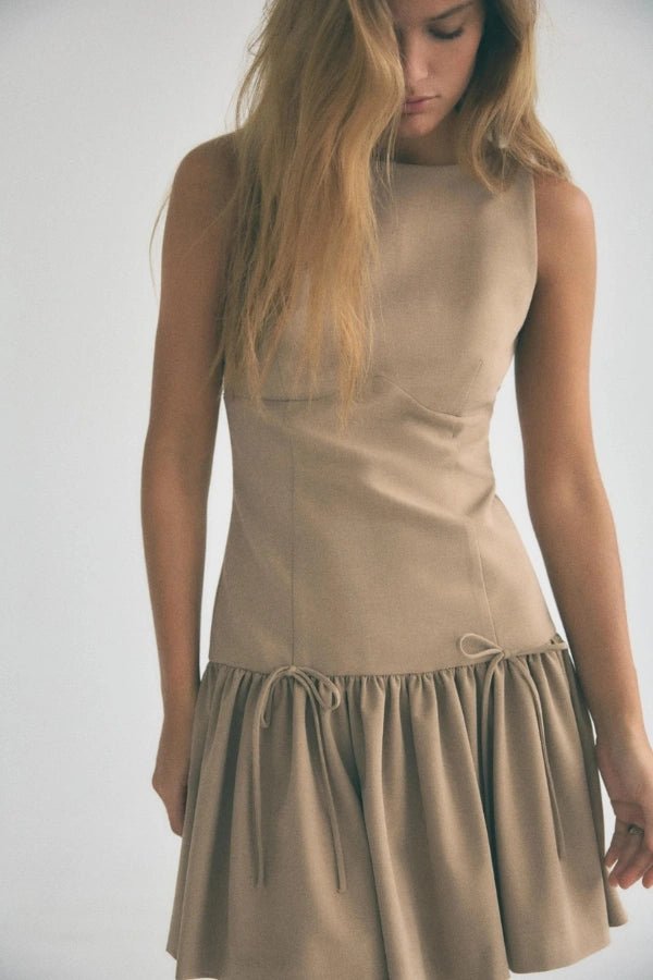 Florence Minikleid mit Schleife und Rüschen