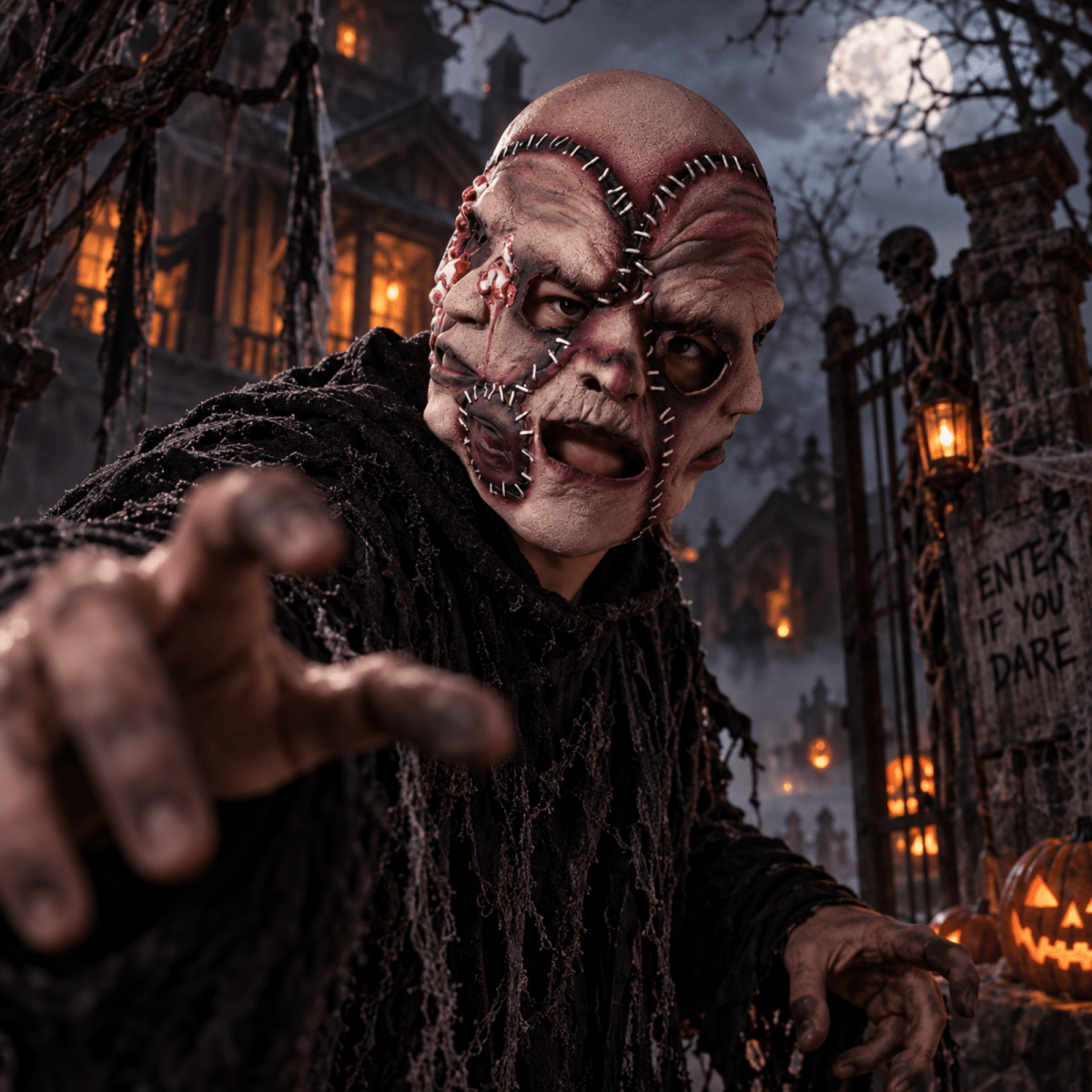 Hyper-Realistic Professional Halloween Mask | Studio Grade Silicone Horror Collectible | Full Head Scary Cosplay Prop