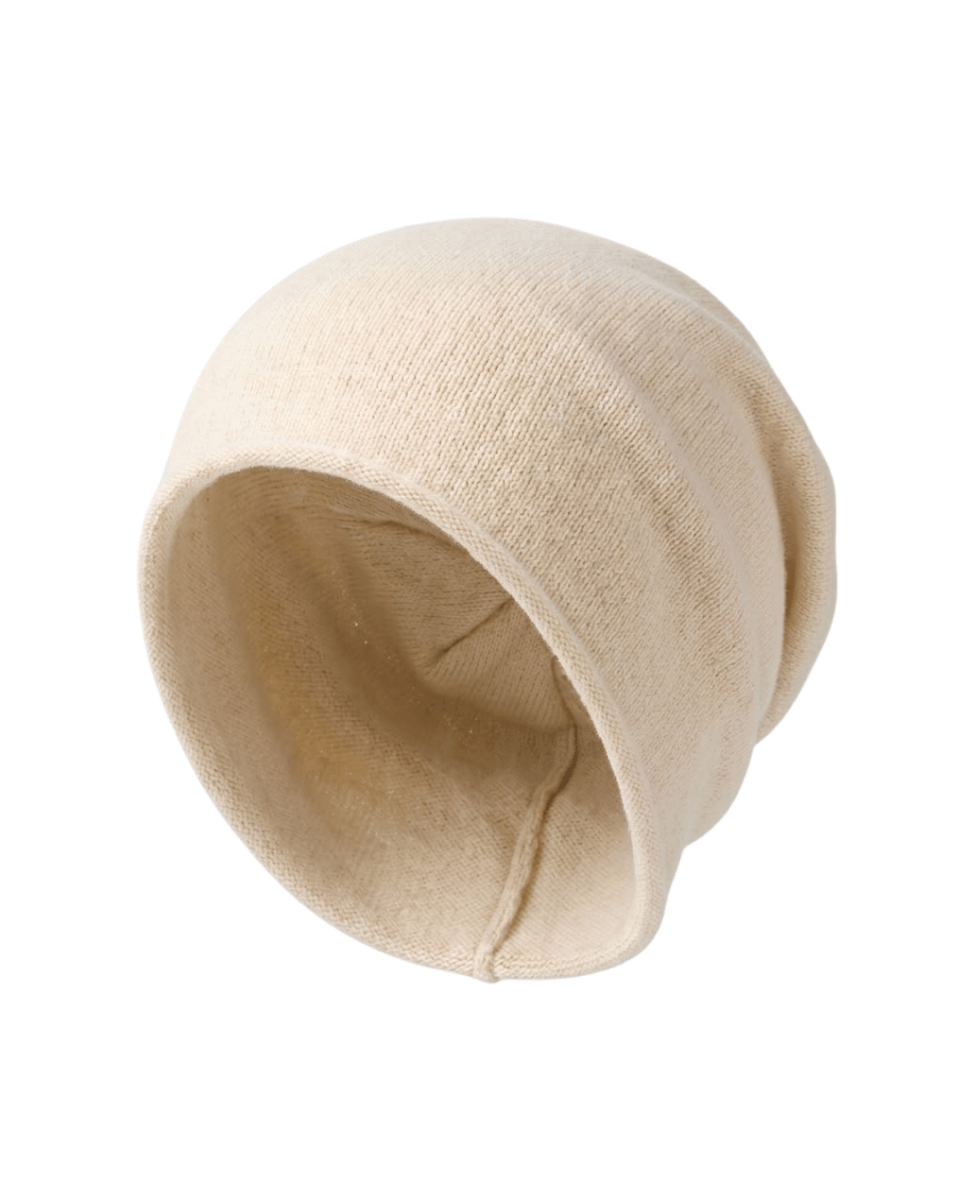 Pure Cashmere Slouchy Beanie Unisex Winter Hat Soft Designer Knit Cap Premium Oversized Warm Skully Headwear Accessories Fenlo Form