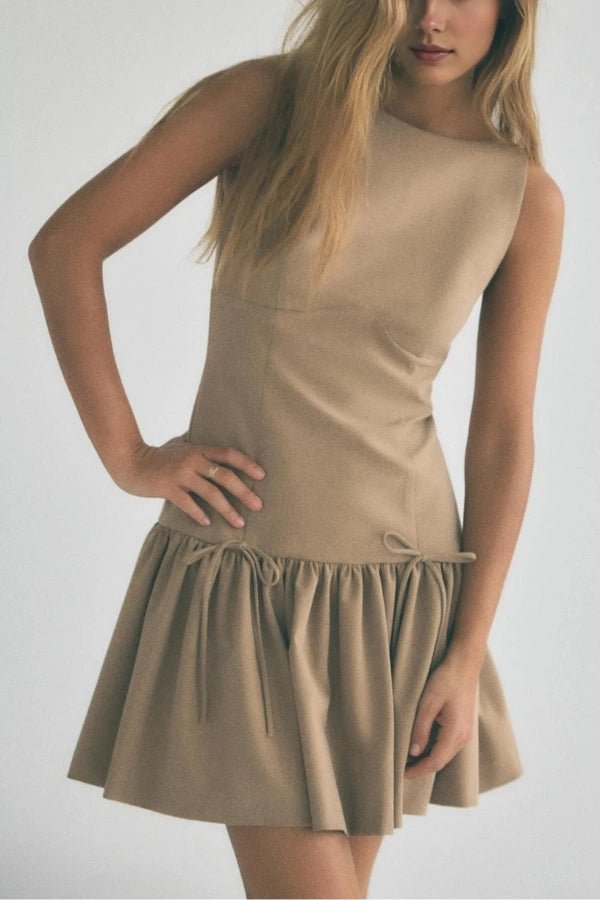 Florence Minikleid mit Schleife und Rüschen