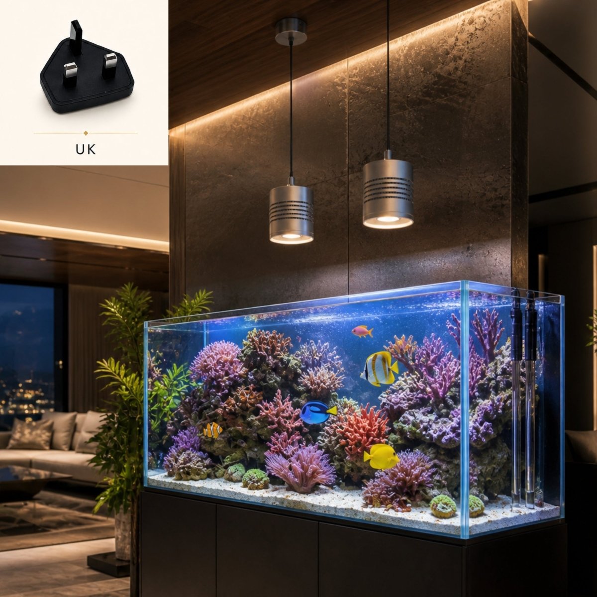 Week Aqua New T90 PRO Smart RGB+UVA Aquarium Lightning Aquascape