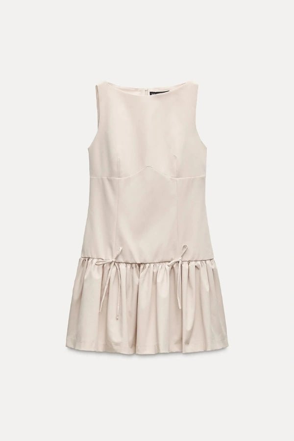 Florence Minikleid mit Schleife und Rüschen