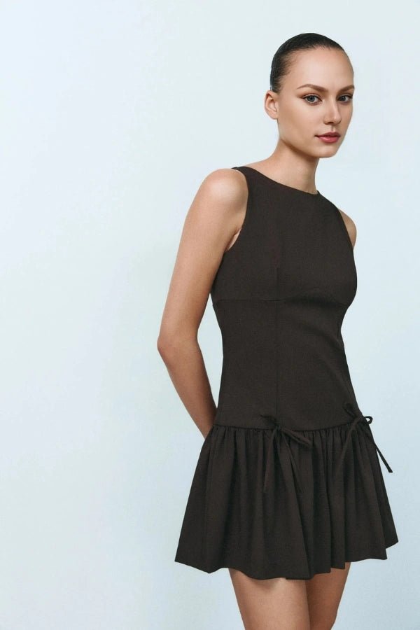 Florence Minikleid mit Schleife und Rüschen
