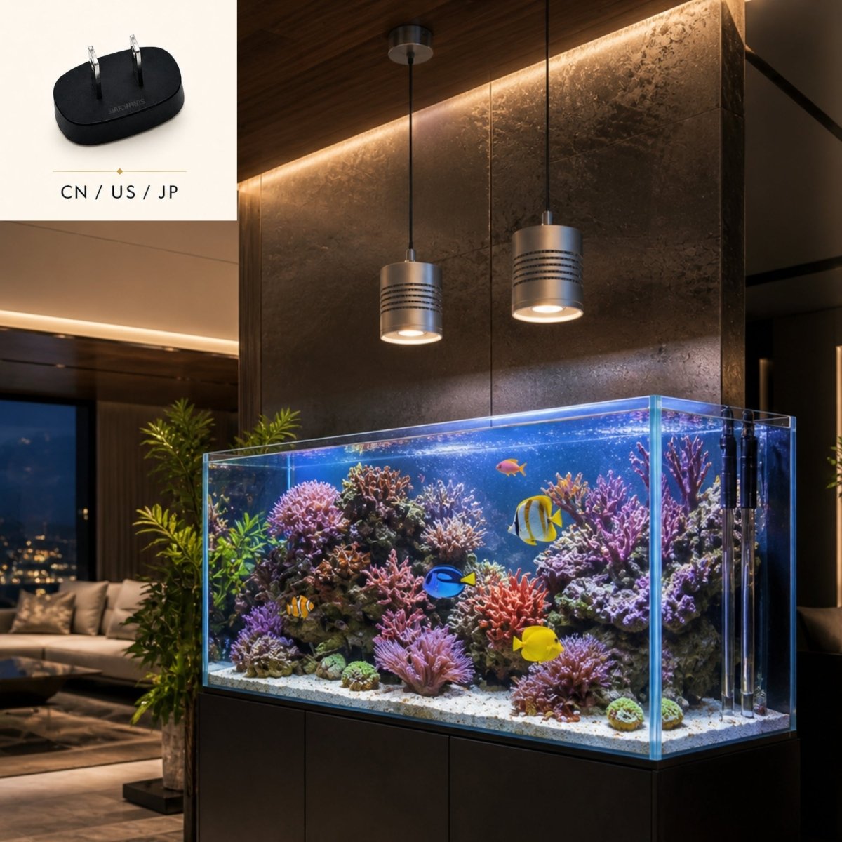 Week Aqua New T90 PRO Smart RGB+UVA Aquarium Lightning Aquascape