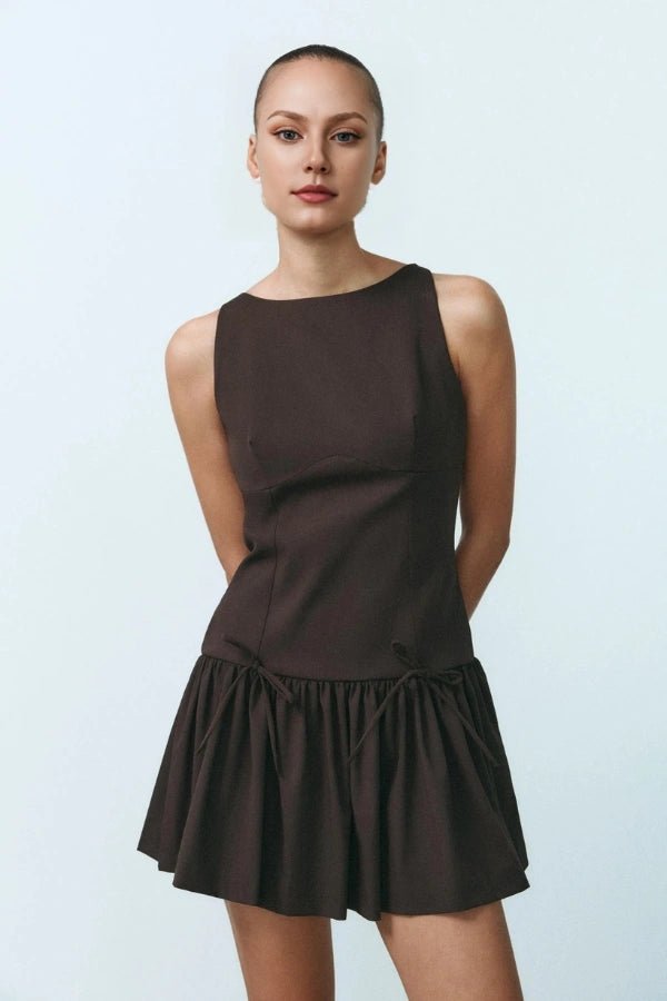 Florence Minikleid mit Schleife und Rüschen
