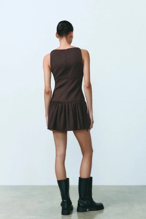 Florence Minikleid mit Schleife und Rüschen