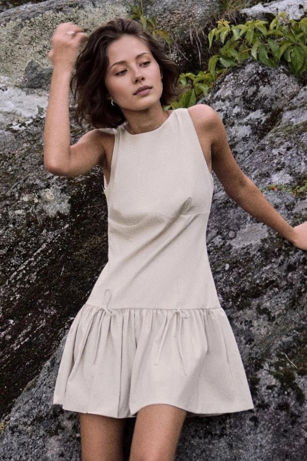 Florence Minikleid mit Schleife und Rüschen