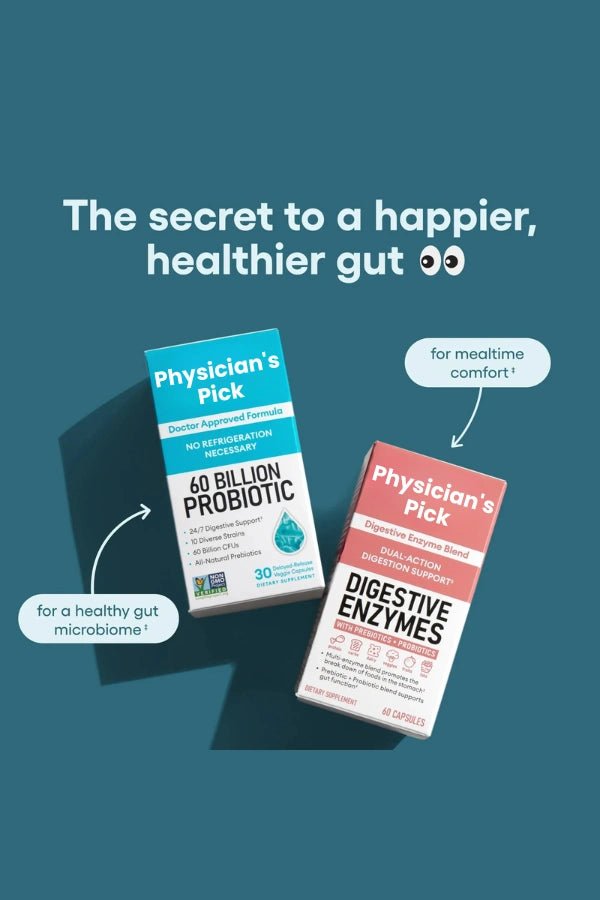 Physician's Pick - 60 Billion Probiotics & Digestive Enzymes
