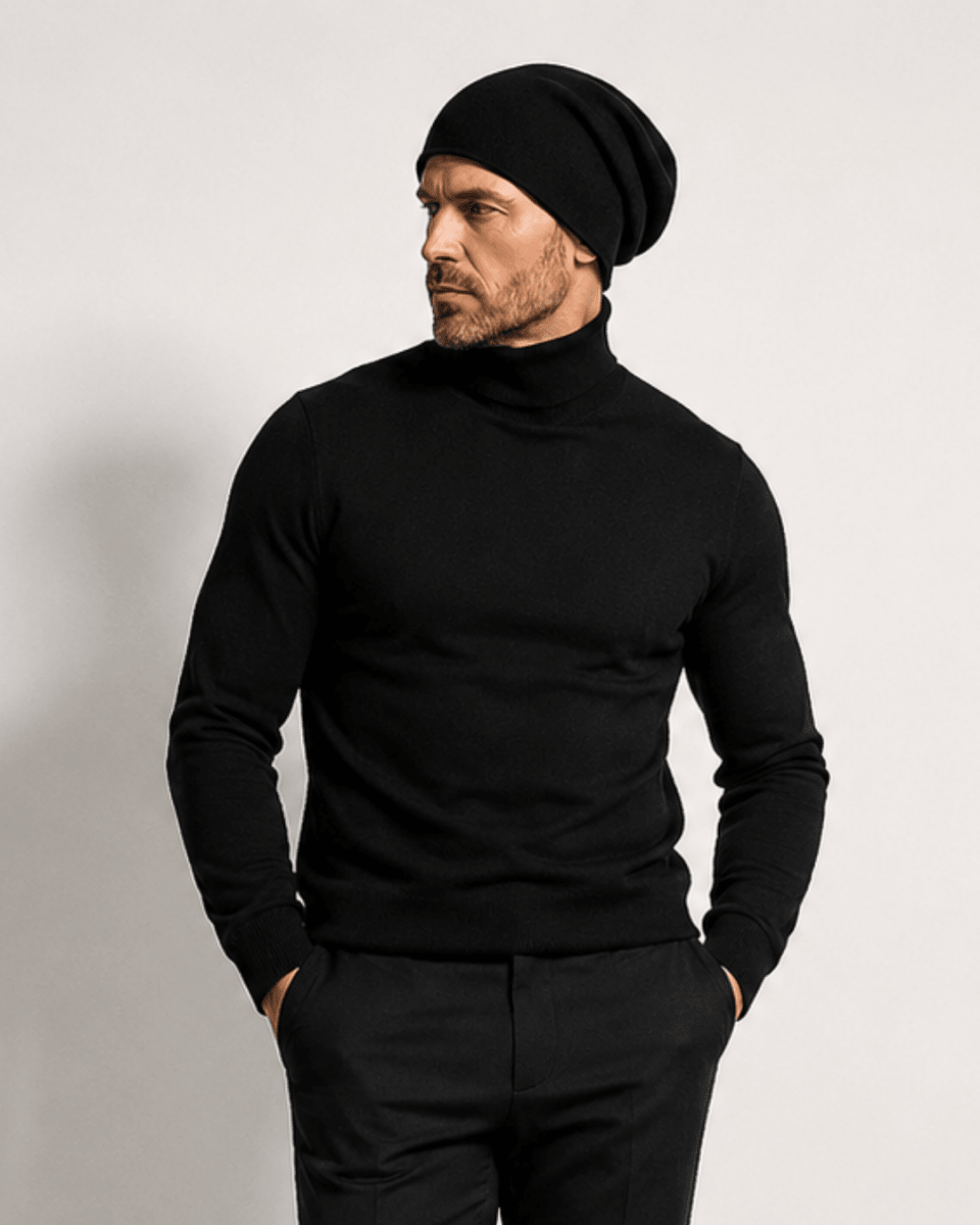Pure Cashmere Slouchy Beanie Unisex Winter Hat Soft Designer Knit Cap Premium Oversized Warm Skully Headwear Accessories Fenlo Form