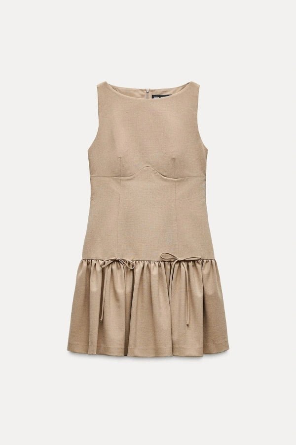Florence Minikleid mit Schleife und Rüschen