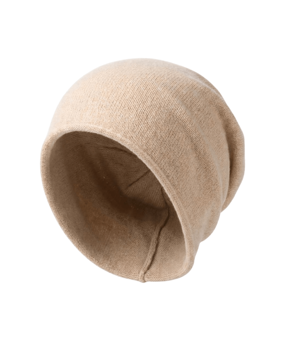 Pure Cashmere Slouchy Beanie Unisex Winter Hat Soft Designer Knit Cap Premium Oversized Warm Skully Headwear Accessories Fenlo Form