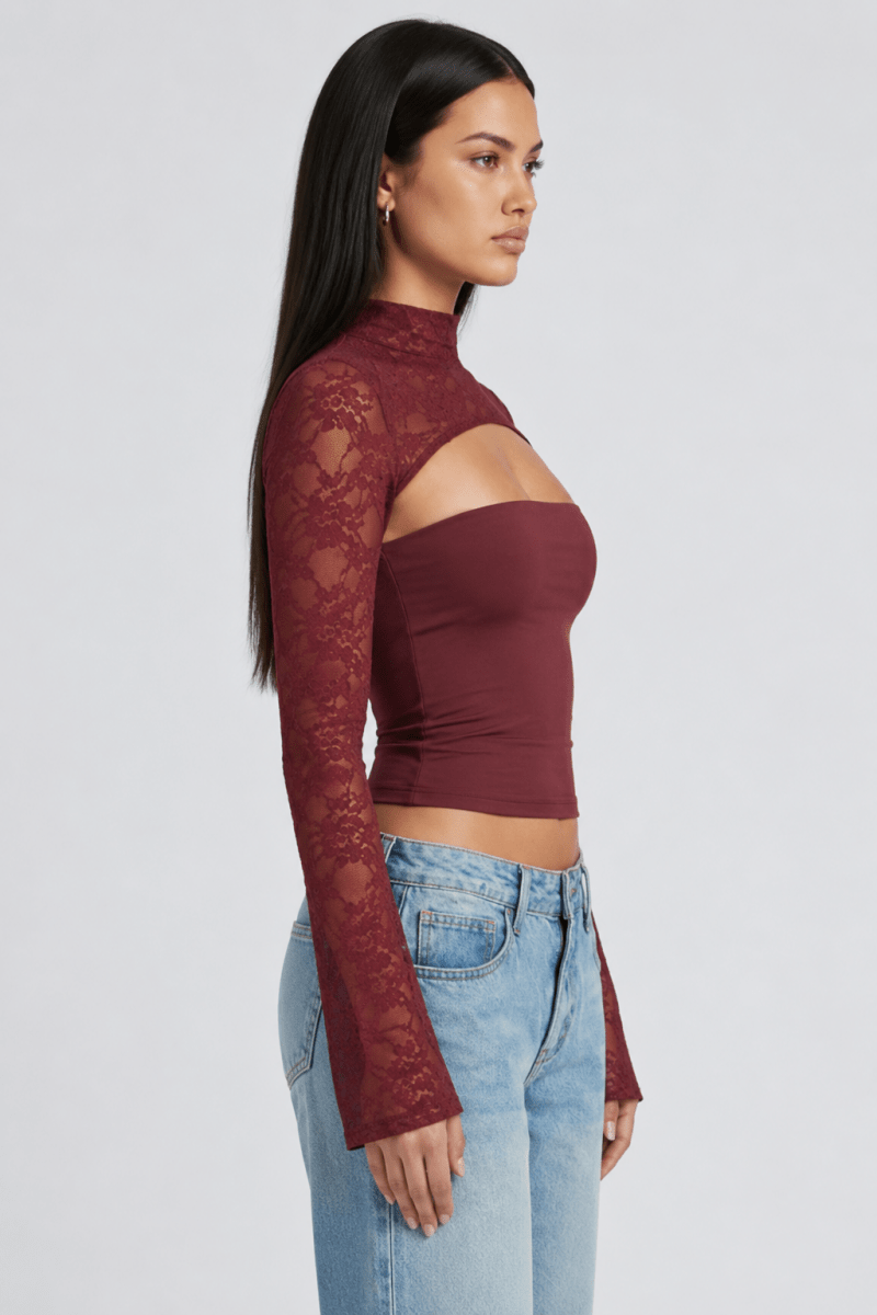 Kalara | Lace Sheer Blouse