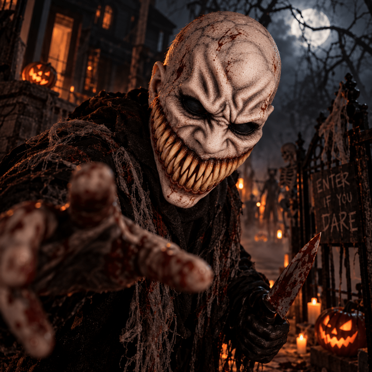 Hyper-Realistic Professional Halloween Mask | Studio Grade Silicone Horror Collectible | Full Head Scary Cosplay Prop