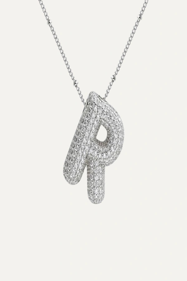 Savannah Diamond Bubble Letter Necklace