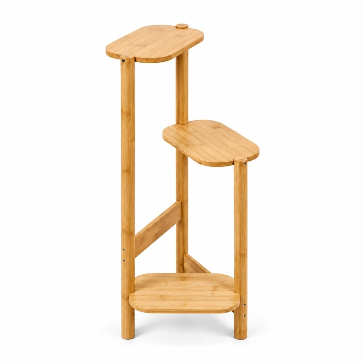 Arbor Display Stand | Mid-Century 3-Tier Solid Wood Plant Shelf