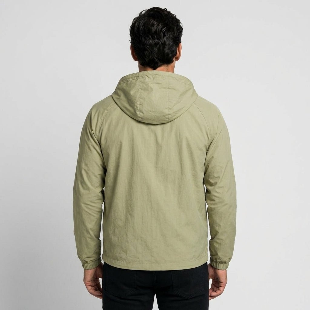 Avenia - Light Army Green - male model back studio