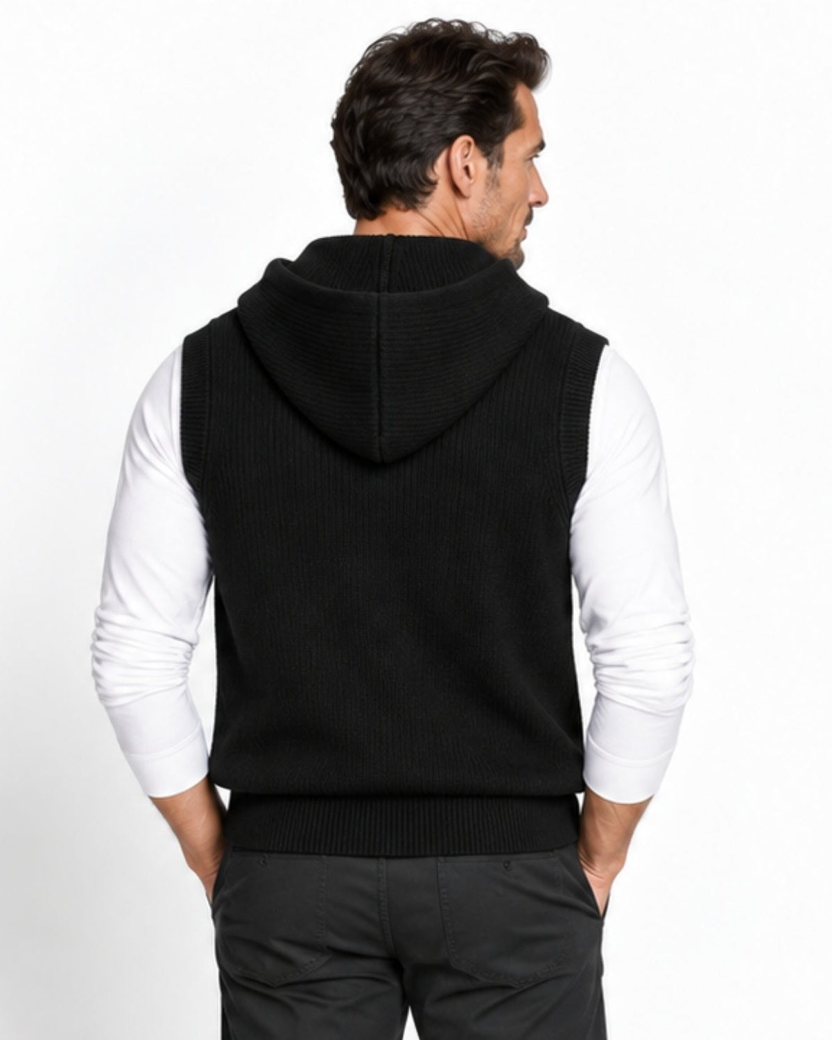 Luke Hooded Sleeveless Vest