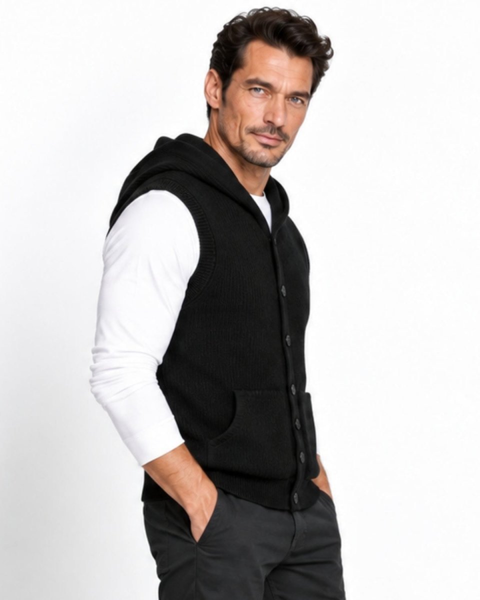 Luke Hooded Sleeveless Vest