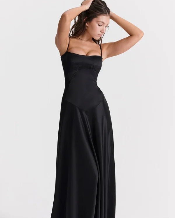 Back view of Gabriella Gown showing corset detail