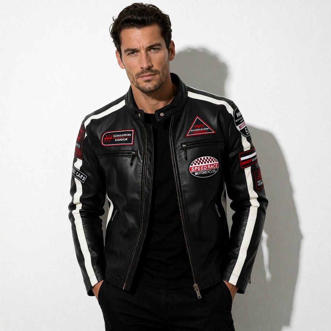 Jayce | Motorcycle Style Leather Jacket