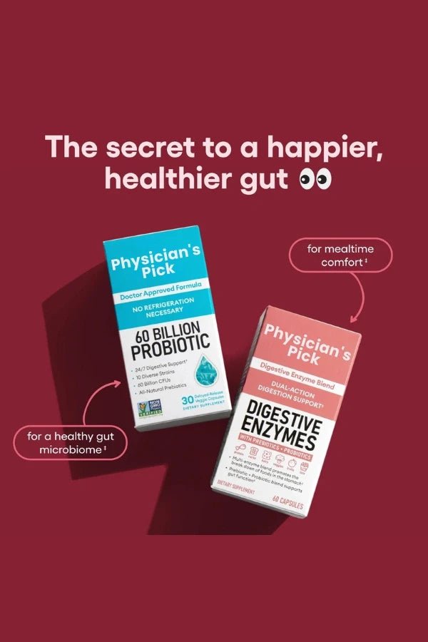 Physician's Pick - 60 Billion Probiotics & Digestive Enzymes