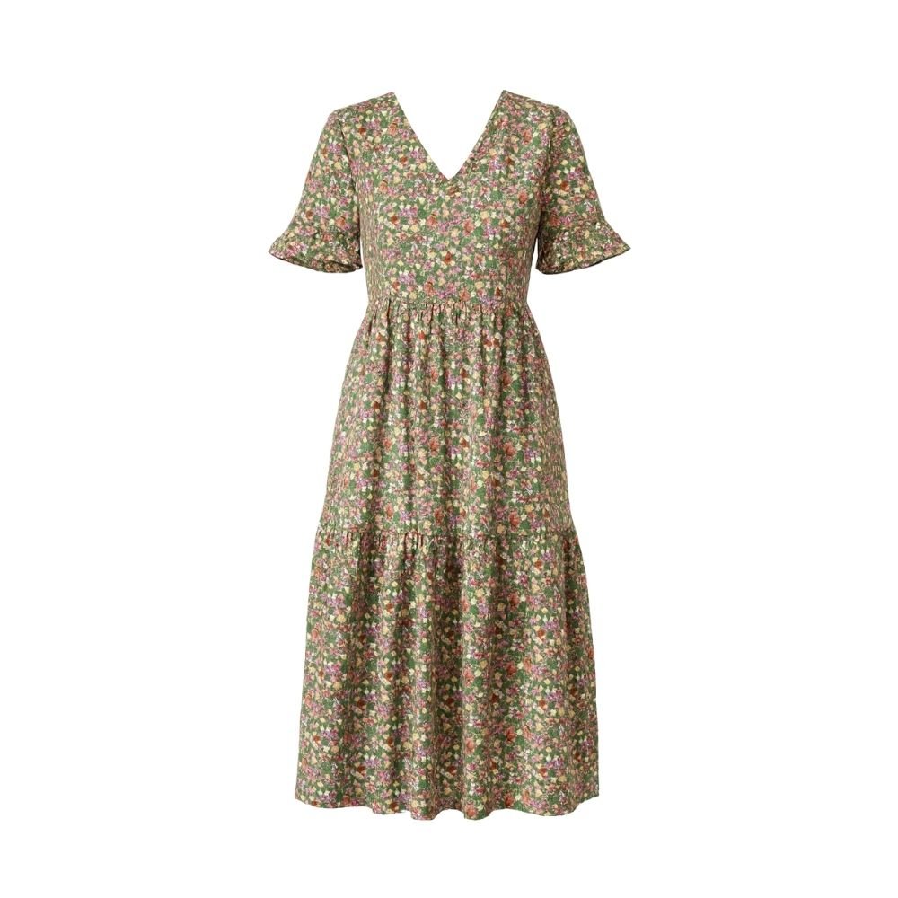 Kouvr floral dress on a white background
