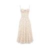 Ivory kouvr Floral dress on a white background