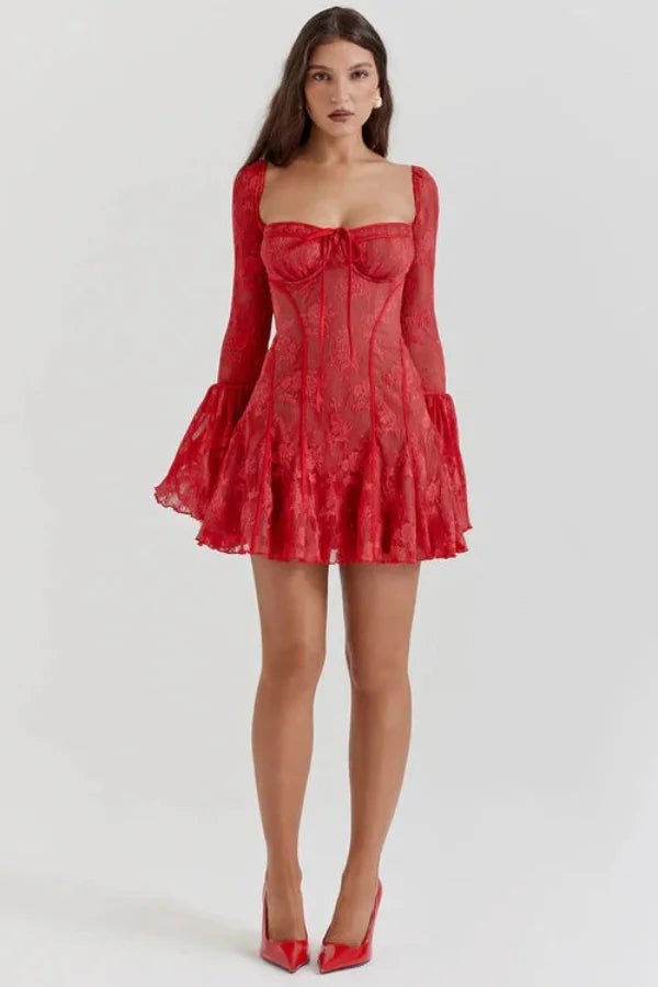 Naturally weave in terms like "sweetheart neckline," "bustier dress," "A-line skirt," "fit and flare," and "romantic cocktail attire.