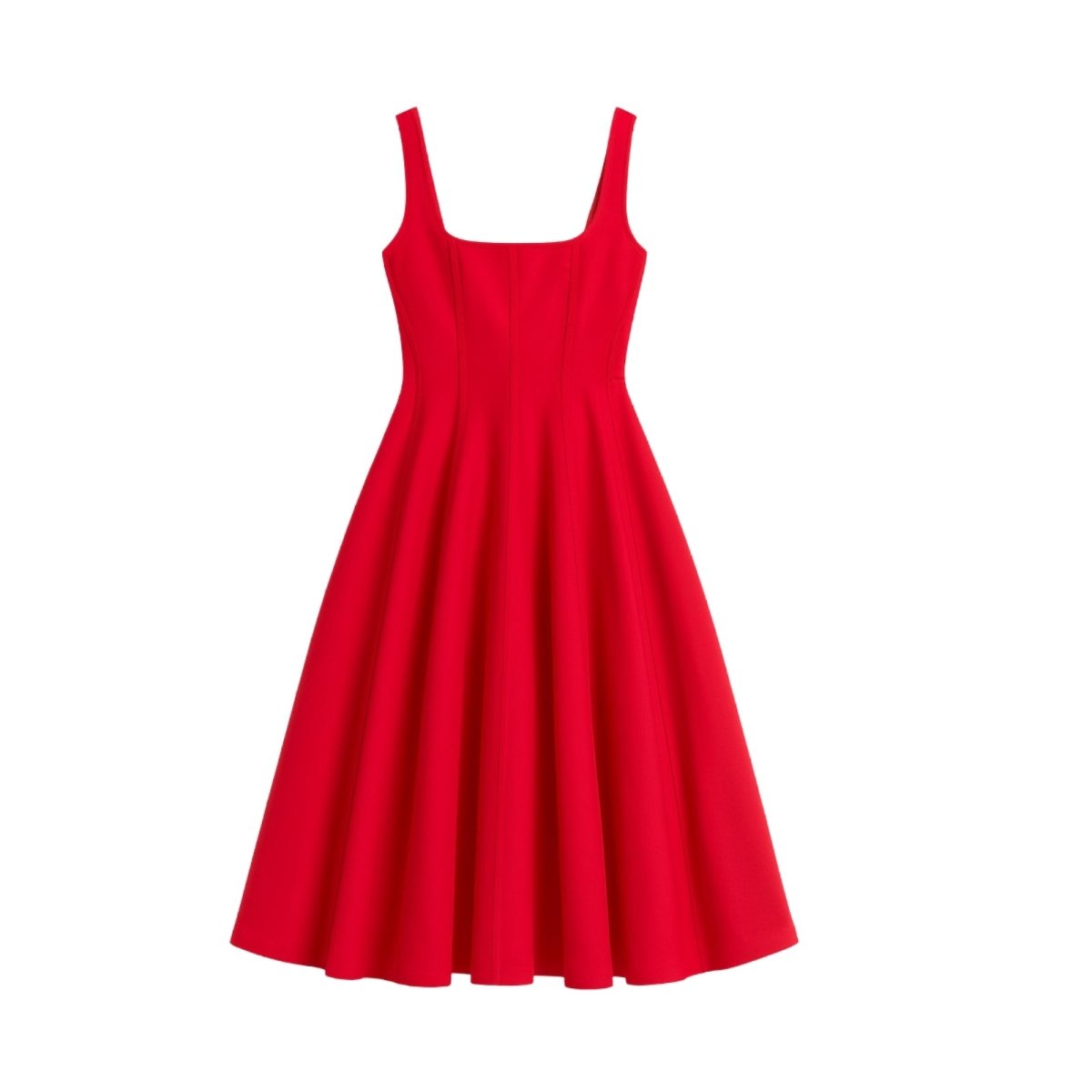 Red dress on a white background