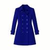 Blue Kouvr coat on a white background