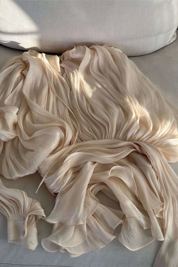 Ethereal, Grecian, lustrous, billowing, sculptural, romantic, occasionwear