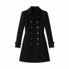 Black Kouvr coat on a white background