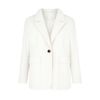 single-breasted suit jacket', 'chic workwear', 'blazer for jeans', 'notched lapel jacket', and 'modern professional style
