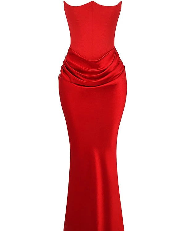 Red dress on a white background