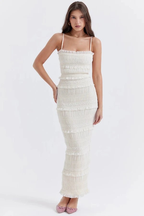 Hannie Pailletten-Plisseekleid