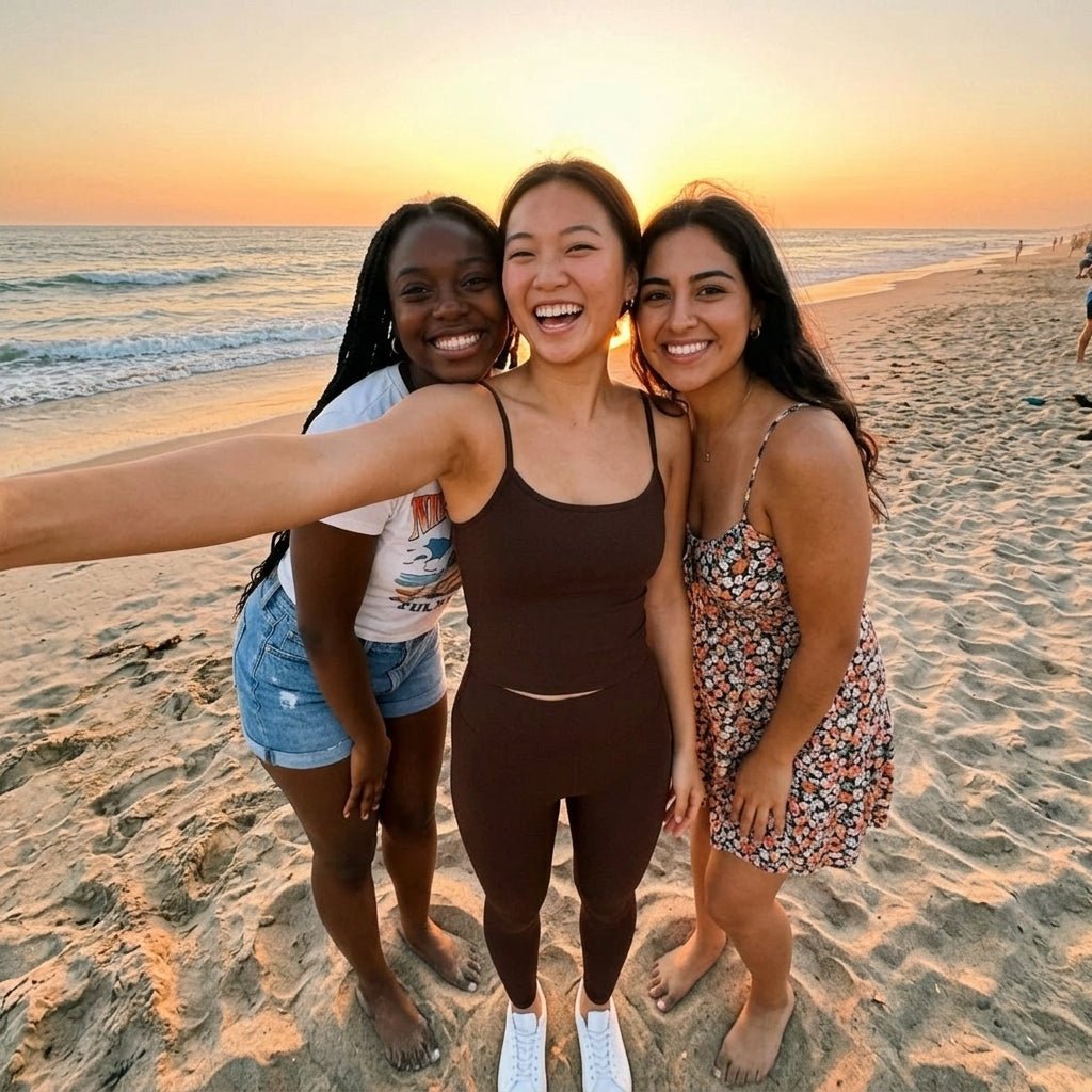 Test-product for review - DEX2 - beach group selfie
