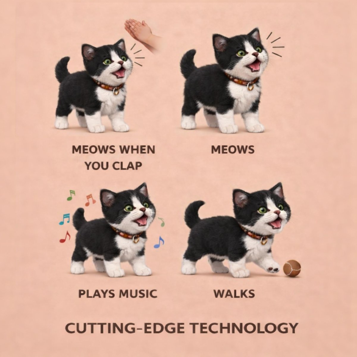 Realistic Robot Kitten – Electronic Cat | Walks, Meows & Wags Tail