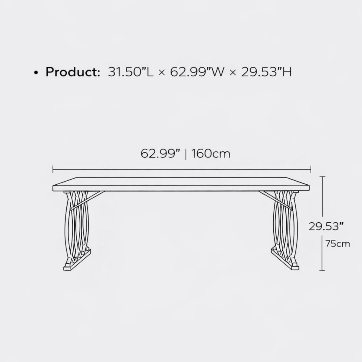 Aurelia Estate Dining Table | Marble-Finish &amp; Gold Geometric Base