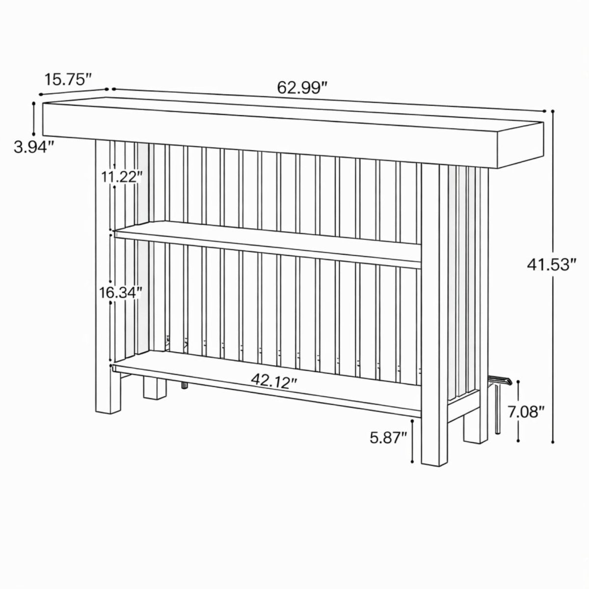 Anouk | Modern Slatted Home Bar