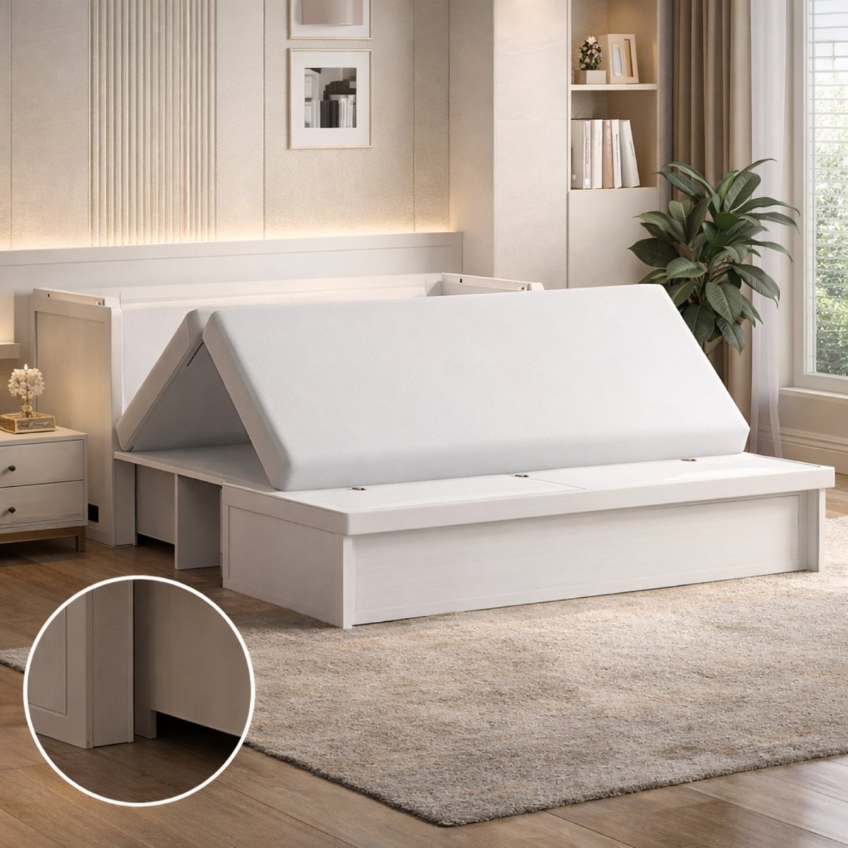 Fortress Haven Retreat | Solid Wood Convertible Cabinet Bed